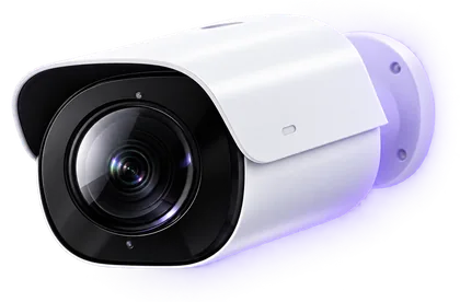 White 4K bullet CCTV camera