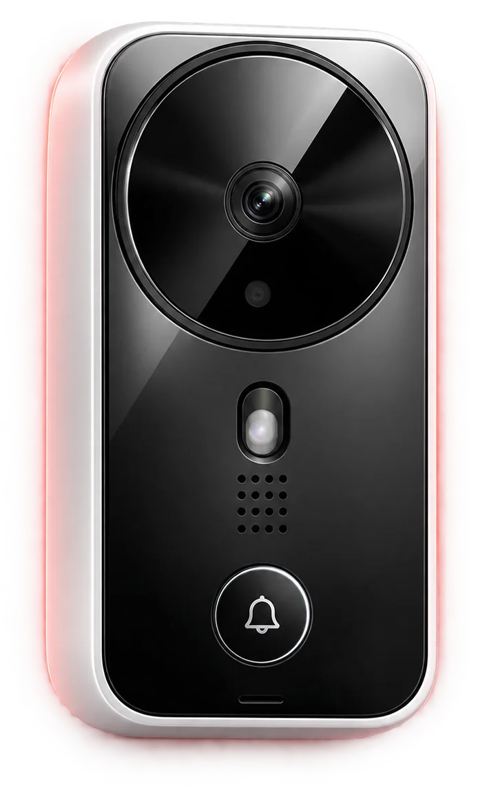 Video door intercom with camera and call button